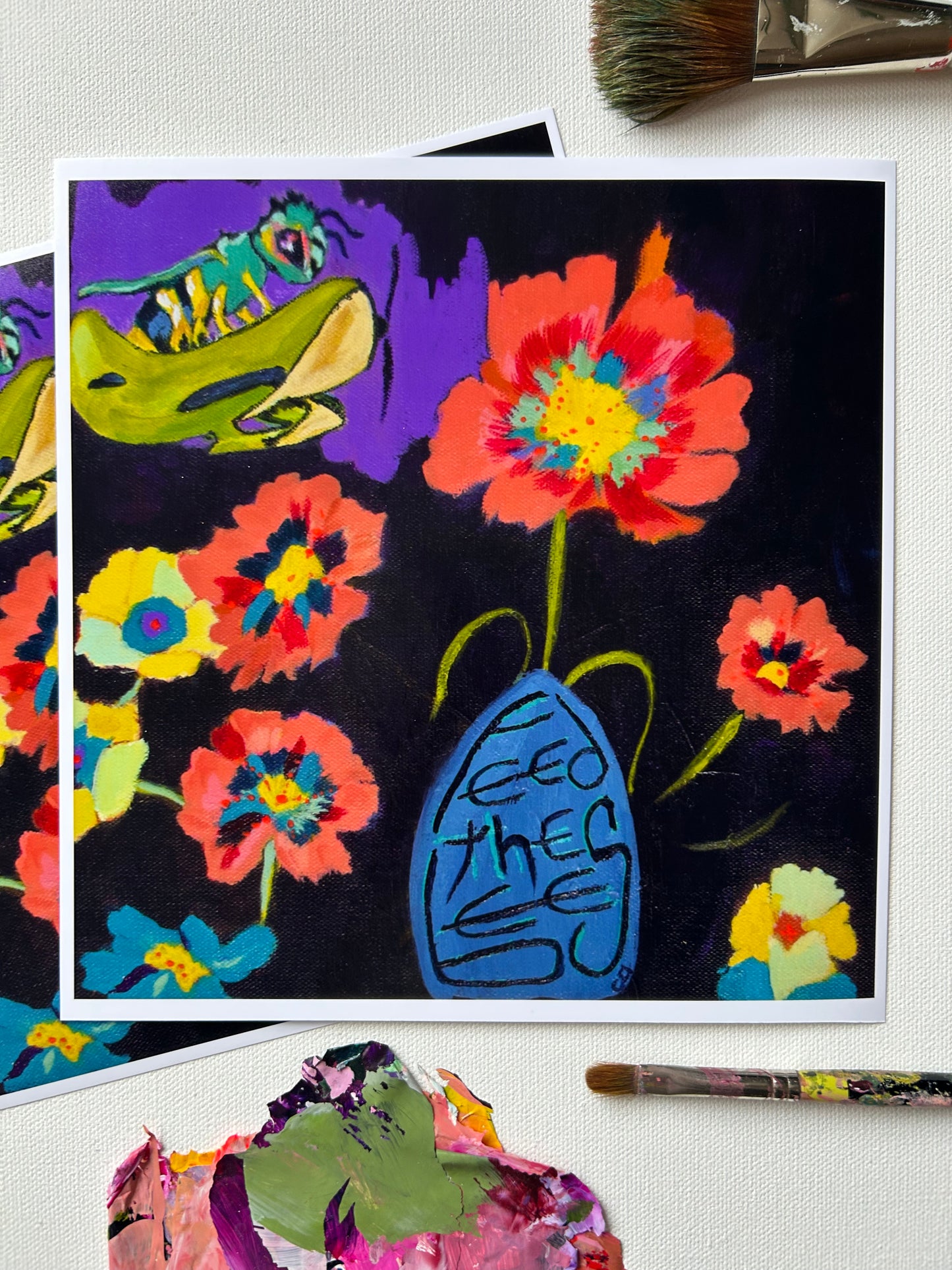 GeeBeeZ Bee Art Print - Feed the Bees Series | Fetch + Bloom Studio