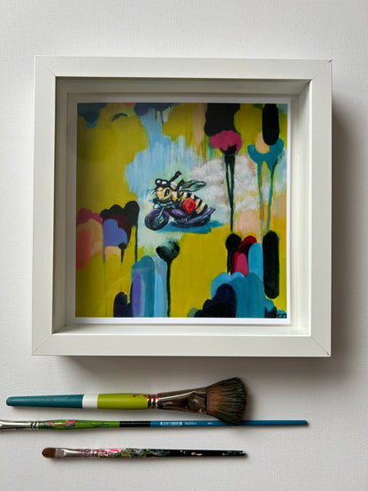 This Be(e) my Ride or Die Bee Art Print -Moto Bee llustration | Fetch + Bloom