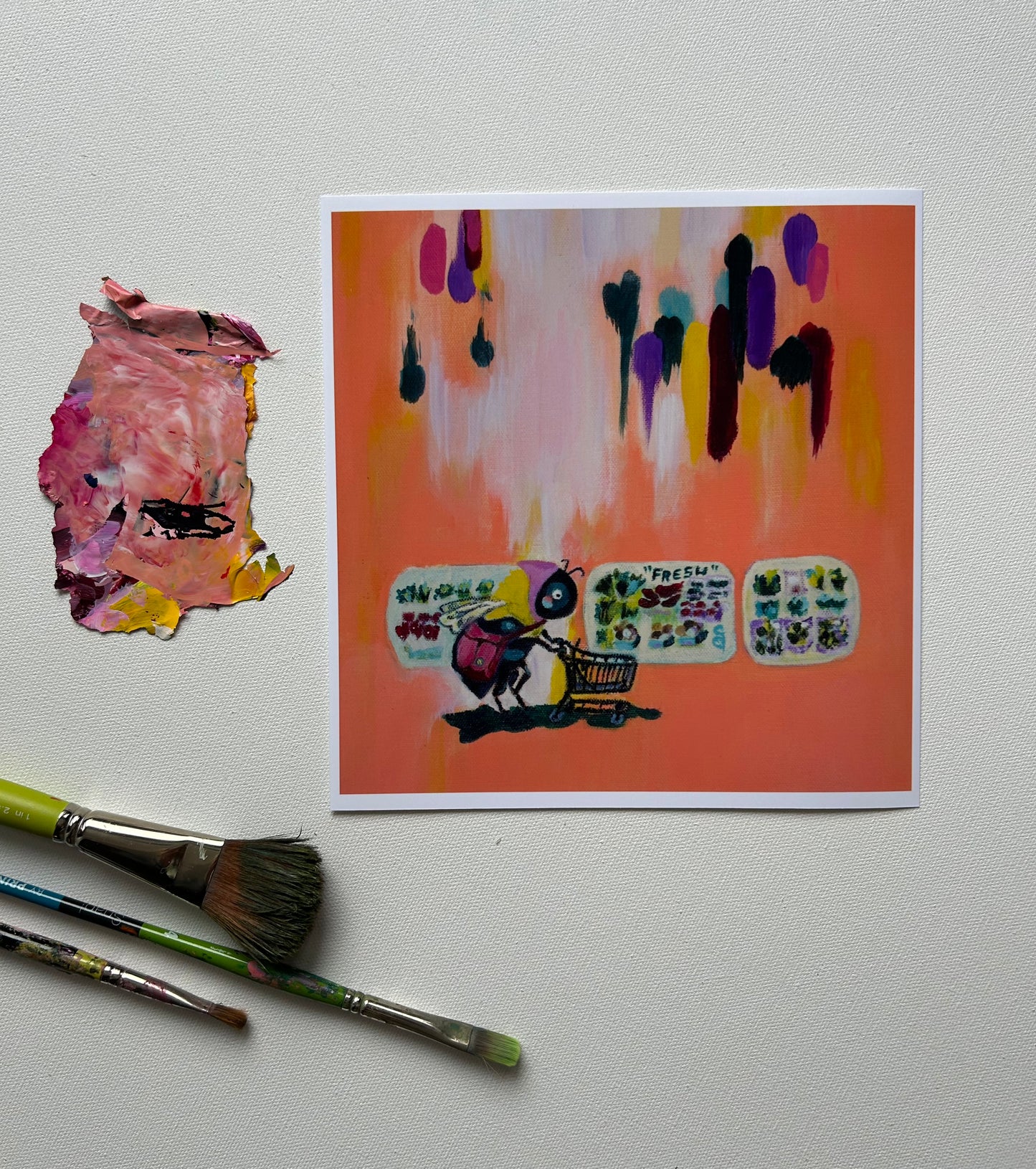 Sad Be(e)cause Art Print - Bee Political Satire Illustration | Fetch + Bloom