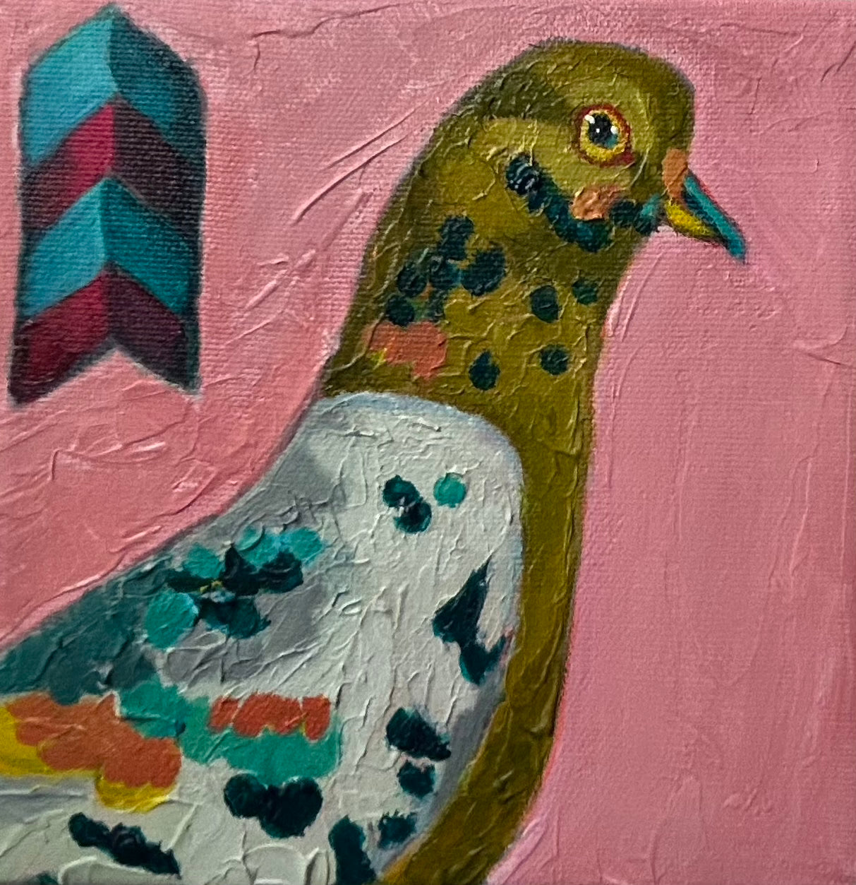 Hubie-Herbert Pigeon Acrylic Painting