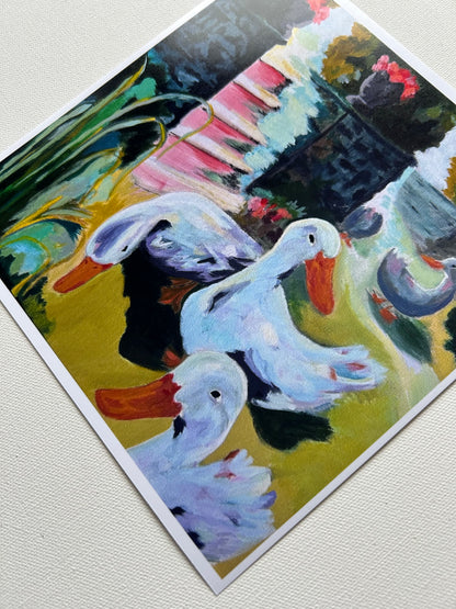 Promenade Art Print - Duck Illustration | Fetch + Bloom Studio